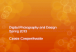 Digital Photography and Design Spring 2013 Cassie Cowperthwaite