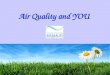 Air Quality and YOU. Quality of Air = Quality of Life