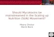 Should Mycotoxins be mainstreamed in the Scaling up Nutrition (SUN) Movement? Meera Shekar World Bank