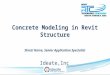 Concrete Modeling in Revit Structure Shruti Harve, Senior Application Specialist Ideate,Inc