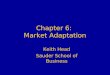 Chapter 6: Market Adaptation Keith Head Sauder School of Business