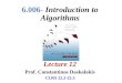 6.006- Introduction to Algorithms Lecture 12 Prof. Constantinos Daskalakis CLRS 22.2-22.3