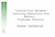 Interaction Between Ionizing Radiation And Matter, Problems Photons Audun Sanderud Department of Physics University of Oslo