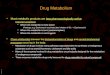 BIMM118 Drug Metabolism Most metabolic products are less pharmacologically active Important exceptions: Where the metabolite is more active (Prodrugs,