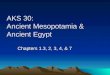 AKS 30: Ancient Mesopotamia & Ancient Egypt Chapters 1.3, 2, 3, 4, & 7