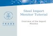 Steel Import Monitor Tutorial Overview of the Import Monitor