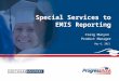 Special Services to EMIS Reporting Craig Munyon Product Manager May 6, 2013