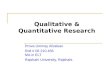 Qualitative & Quantitative Research