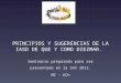 PRINCIPIOS Y SUGERENCIAS DE LA IASD DE QUE Y COMO DIEZMAR. Seminario preparado para ser presentado en la SAV 2012. MC - UCh