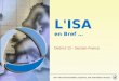 ISA–The Instrumentation, Systems, and Automation Society District 12 - Section France L'ISA en Bref …