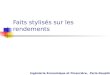 Faits stylisés sur les rendements Ingénierie Economique et Financière, Paris-Dauphine