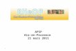 1 APSP Aix-en-Provence 21 mars 2011. Un contexte particulier Les tumeurs cancéreuses de lenfant sont des maladies caractérisées par : – Rareté – Chronicité