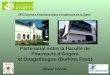 Partenariat entre la Faculté de Pharmacie dAngers et Ouagadougou (Burkina Faso) Olivier DUVAL UFR Sciences Pharmaceutique et Ingénierie de la Santé