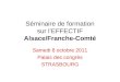 Séminaire de formation sur lEFFECTIF Alsace/Franche-Comté Samedi 8 octobre 2011 Palais des congrès STRASBOURG