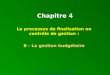 H. BOUQUIN - Cours UV 13 - PARIS-DAUPHINE Chapitre 4 Le processus de finalisation en contrôle de gestion : B - La gestion budgétaire