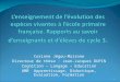 Corinne Jégou-Mairone Directeur de thèse : Jean-Jacques DUPIN Cognition – Langage – Education UMR Apprentissage, Didactique, Evaluation, Formation 1