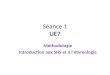 Séance 1 UE7 Méthodologie Introduction aux SHS et à létymologie
