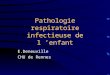 Pathologie respiratoire infectieuse de l enfant E.Deneuville CHU de Rennes