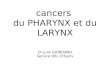 Cancers du PHARYNX et du LARYNX Dr Julie GIORDANO Service ORL CHLens