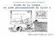 Etude de la langue et aide personnalisée au Cycle 3 Mercredi 9 février 2011 Formation de circonscription Amiens 2