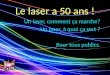 Le laser a 50 ans ! Un laser, comment ça marche? Un laser, à quoi ça sert ? Pour tous publics