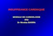 INSUFFISANCE CARDIAQUE MODULE DE CARDIOLOGIE IFSI Dr Nicolas BARRA