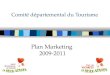 Comité départemental du Tourisme Plan Marketing 2009-2011
