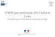 CNDS part territoriale 2013 Indre et Loire Procédure pour la demande de subvention en ligne Direction départementale de la cohésion sociale