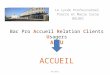 Le Lycée Professionnel Pierre et Marie Curie BOLBEC Bac Pro Accueil Relation Clients Usagers ARCU ACCUEIL ML/2013