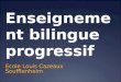 Enseignement bilingue progressif Ecole Louis Cazeaux Soufflenheim