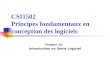 CSI1502 Principes fondamentaux en conception des logiciels Chapter 10: Introduction au Génie Logiciel