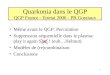 1 Quarkonia dans le QGP QGP France - Etretat 2006 - PB Gossiaux Même avant le QGP: Percolation Suppression séquentielle dans le plasma: play it again Sam
