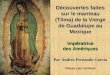 Découvertes faites sur le manteau (Tilma) de la Vierge de Guadalupe au Mexique Impératrice des Amériques Par Andres Fernando Garcia Cliquez pour continuer