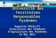 ACAP 2011 Augustin DOUILLET Association des Chambres d’Agriculture des Pyrénées 25 Mai 2011 Université des Territoires Responsables Pyrénées