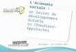 L’économie sociale : un levier de développement durable en Chaudière- Appalaches Montmagny - 23 novembre 2012