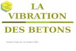 LA VIBRATION DES BETONS Version finale du 12 octobre 2007