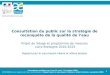 Consultation du public sur les enjeux de l’eau à l’horizon 2015 EFFICIENCE3 pour l’agence de l’eau Loire Bretagne – juin 2008 Consultation du public sur