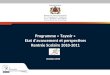 Programme « Tayssir » Etat d’avancement et perspectives Rentrée Scolaire 2010-2011 Octobre 2010