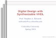 Digital Design With Synthesizable VHDL