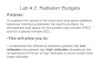 ES 1A03 - Lab 2 - Radiation Budgets - FULL v2