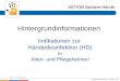 Www.aktion-sauberehaende.de | ASH 2011 - 2013 Alten- und Pflegeheime Hintergrundinformationen Indikationen zur Händedesinfektion (HD) in Alten- und Pflegeheimen