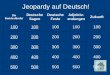 Jeopardy auf Deutsch! Die Bundesländer Deutsche Sagen Deutsche Feste Adjektiv- endungen Zukunft 100 200 300 400 500
