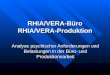 RHIA/VERA-B¼ro RHIA/VERA-Produktion Analyse psychischer Anforderungen und Belastungen in der B¼ro- und Produktionsarbeit
