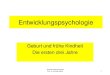 Entwicklungspsychologie Prof. Dr. Konrad Weller 1 Entwicklungspsychologie Geburt und frühe Kindheit Die ersten drei Jahre