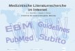 © K.-L. Mischke 5.2003 Folie 1 Med. Lit-Recherche Medizinische Literaturrecherche im Internet im Internet K.-L. Mischke, G. Danesh, U. Ehmer Poliklinik