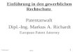 Vorlesung 2 1 WHU Einführung in den gewerblichen Rechtschutz Patentanwalt Dipl.-Ing. Markus A. Richardt European Patent Attorney