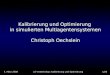 3. März 2000LS VI Workshop: Kalibrierung und Optimierung1/20 Kalibrierung und Optimierung in simulierten Multiagentensystemen Christoph Oechslein