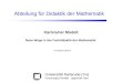Karlsruher Modell Neue Wege in der Fachdidaktik der Mathematik Ernestina Dittrich Abteilung f¼r Didaktik der Mathematik