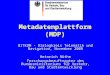 Metadatenplattform (MDP) BITKOM - Dialogkreis Telematik und Navigation, November 2008 Heinrich Nöthe Forschungsbeauftragter des Bundesministeriums für