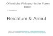 Öffentliche Philosophische Foren Basel Reichtum & Armut 1. Veranstaltung Martin Herzog  – 